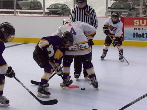Players face off on SmartRink Synthetic Ice